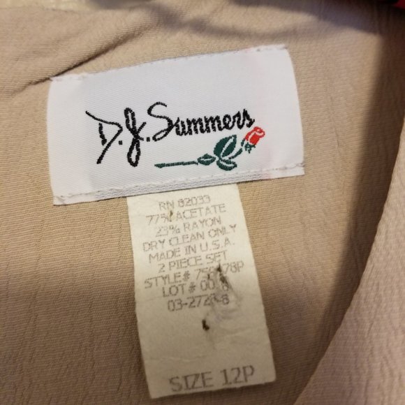 DJ Summers Tan Dress with Jacket 12P - Picture 4 of 4